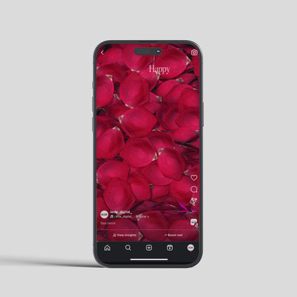 Valentine's Day Social Media Video Post with Roses Template - Canva